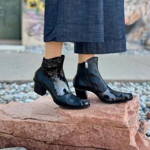 Cydwoq Concert Heeled Boot in Black Multi